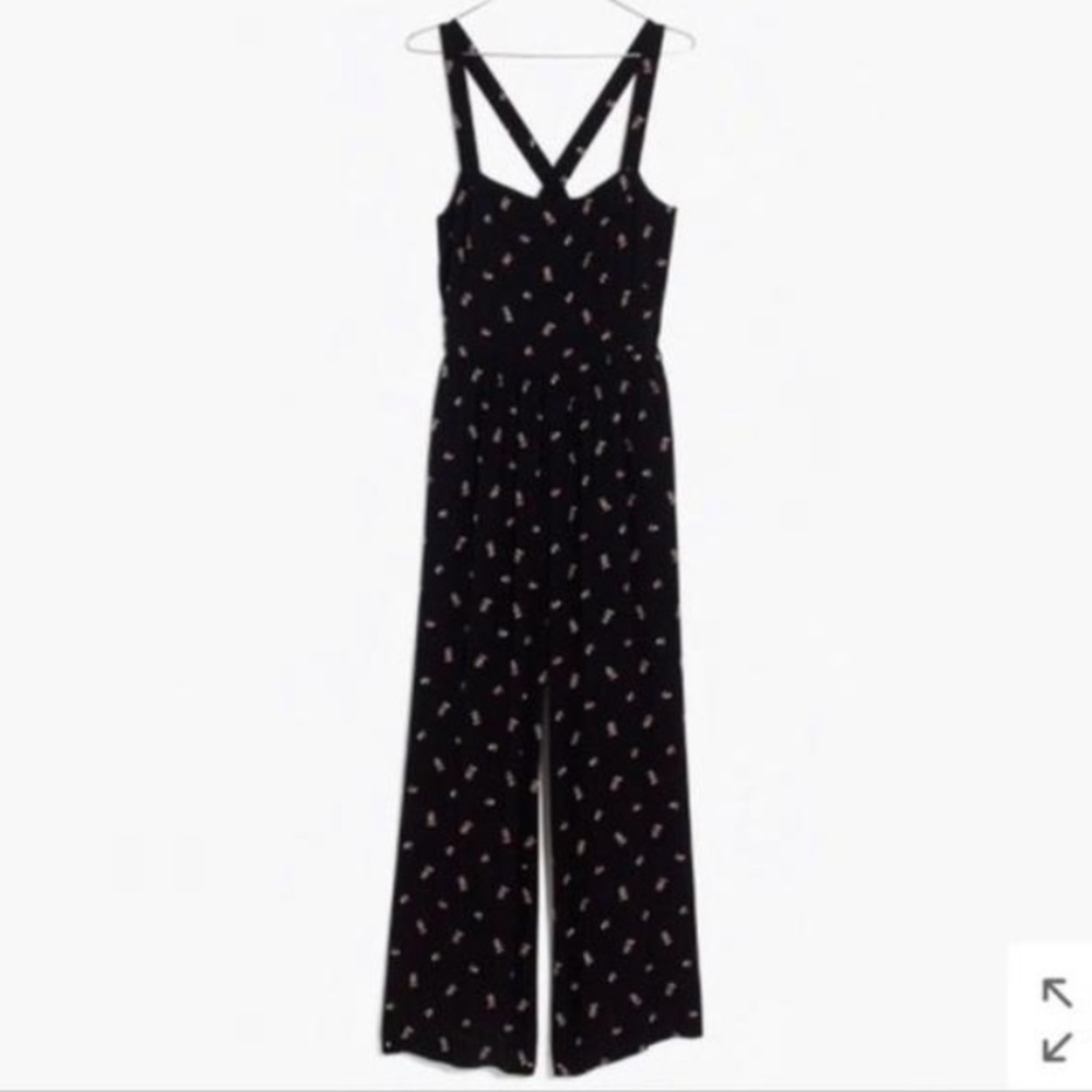 Madewell Black Jumpsuit with Pattern